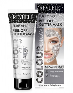REVUELE Colour Glow Purifying Silver Peel Off Glitter Mask