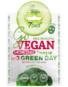 Masca De Fata Go Vegan Wednesday Green Day 8056234470029